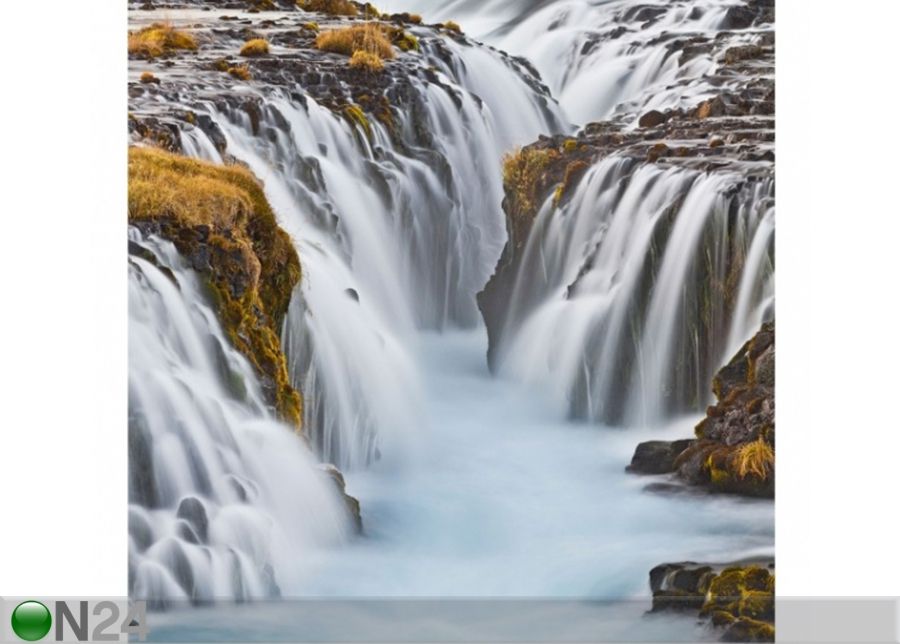 Fleece-kuvatapetti BRUARFOSS WATERFALL IN ICELAND kuvasuurennos