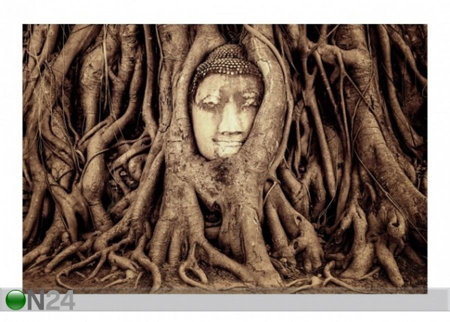 Fleece-kuvatapetti BUDDHA IN AYUTTHAYA kuvasuurennos