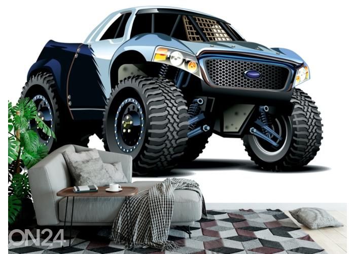 Fleece-kuvatapetti Buggy Truck 368x254 cm kuvasuurennos