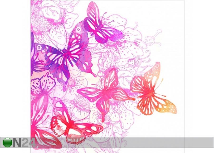 Fleece-kuvatapetti Butterfly Dream kuvasuurennos