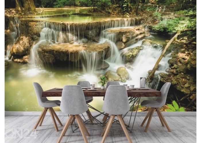 Fleece kuvatapetti Cascade Waterfall 400x260 cm kuvasuurennos