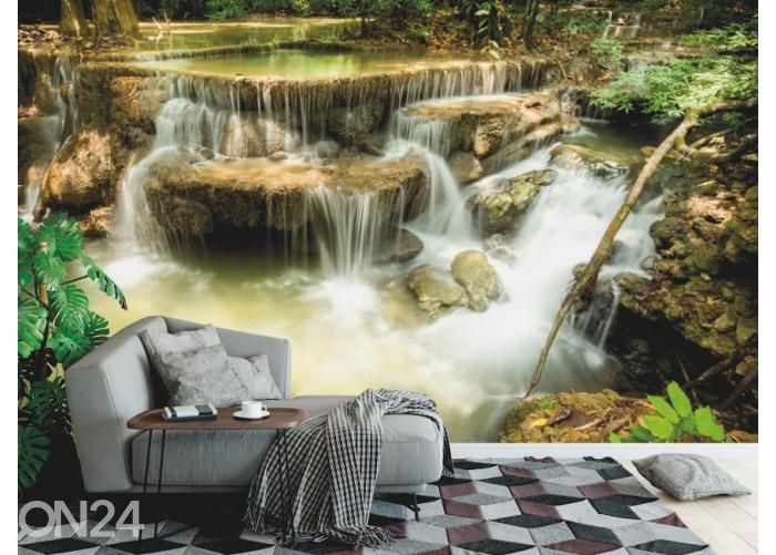 Fleece kuvatapetti Cascade Waterfall 400x260 cm kuvasuurennos