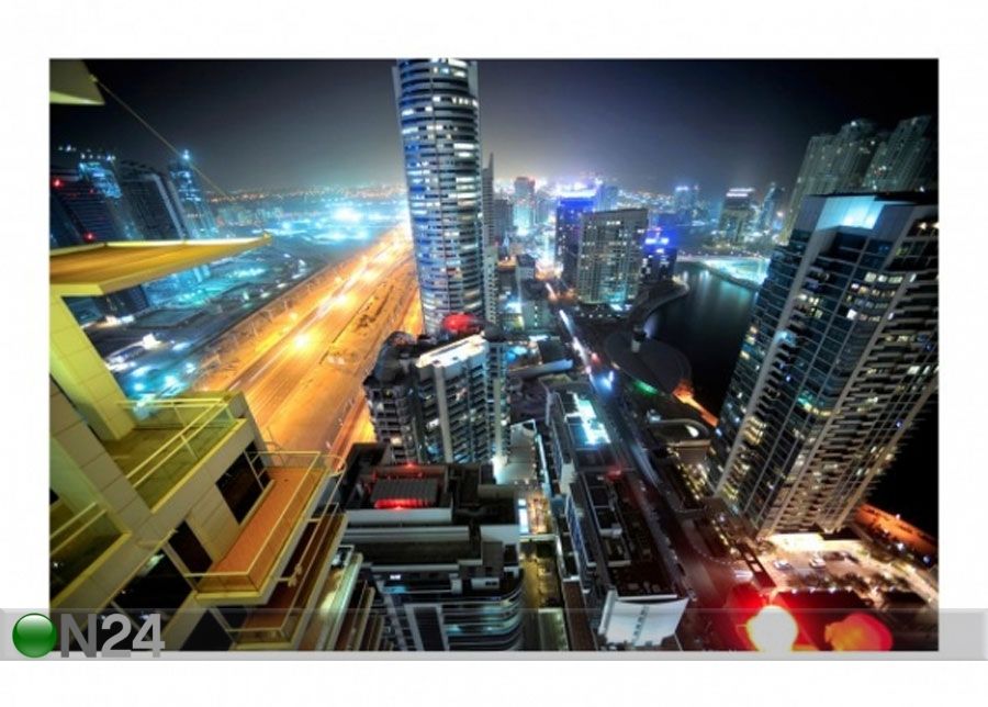 Fleece-kuvatapetti DUBAI LIGHTS kuvasuurennos