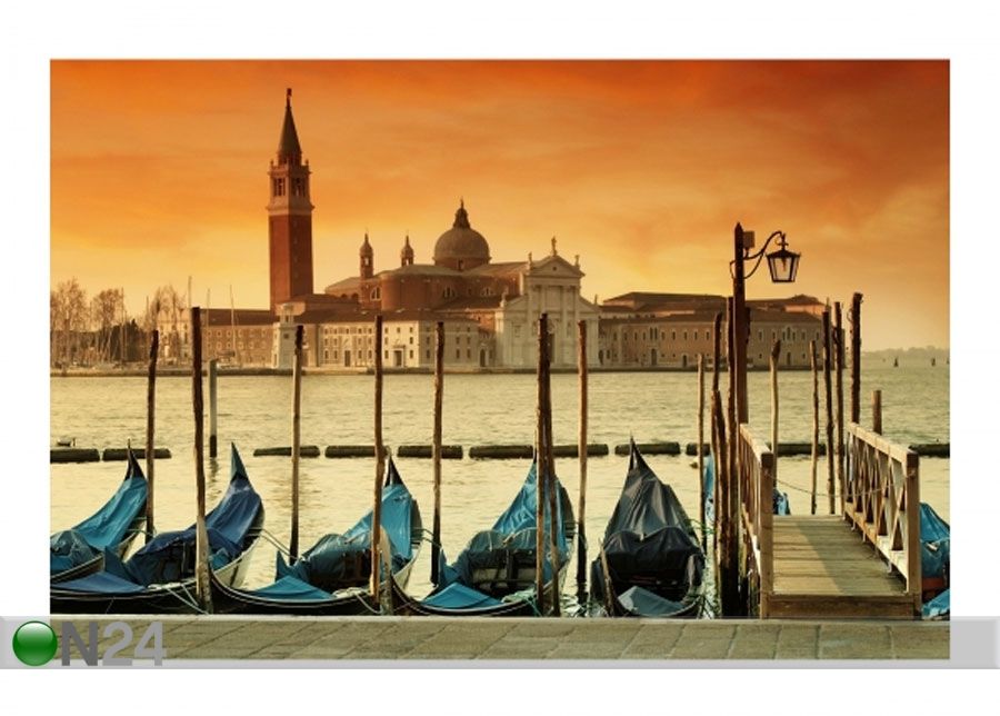 Fleece-kuvatapetti GONDOLAS IN VENICE kuvasuurennos