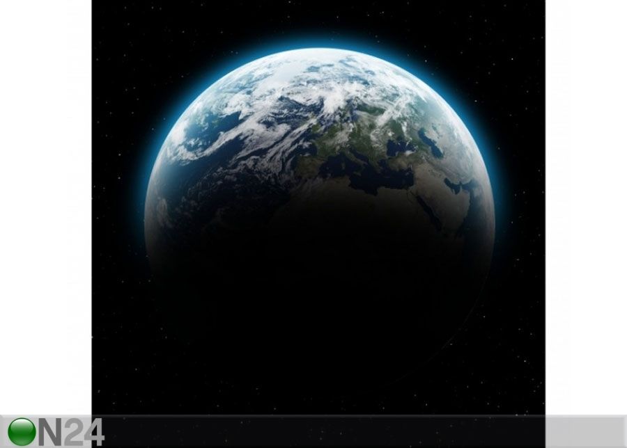 Fleece-kuvatapetti ILLUMINATED PLANET EARTH kuvasuurennos