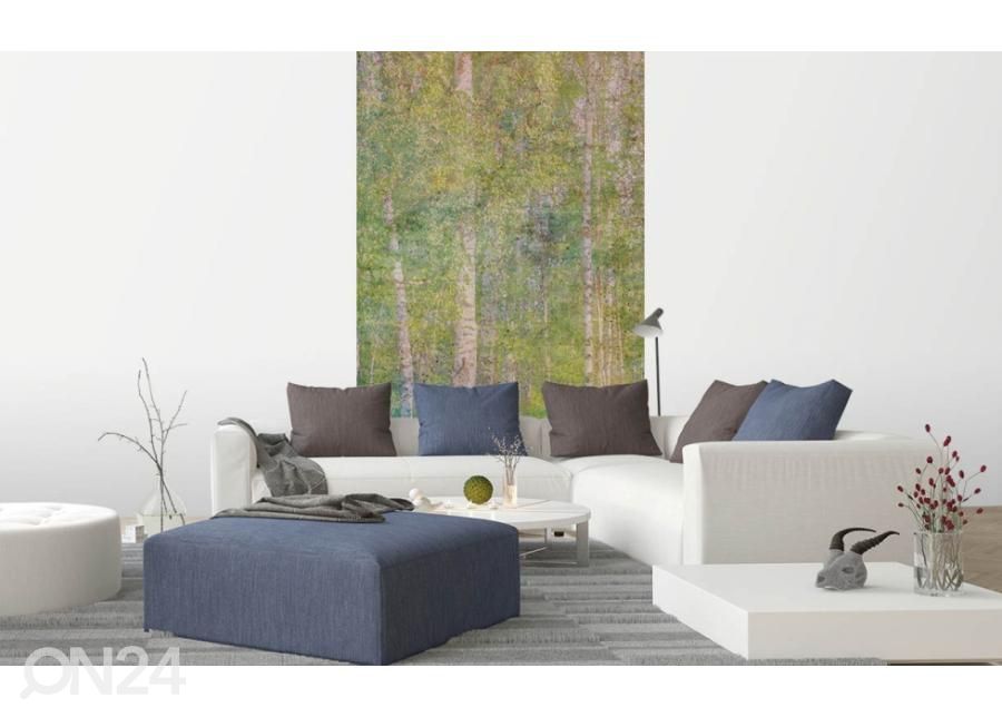 Fleece-kuvatapetti Leaves Abstract 150x250 cm kuvasuurennos