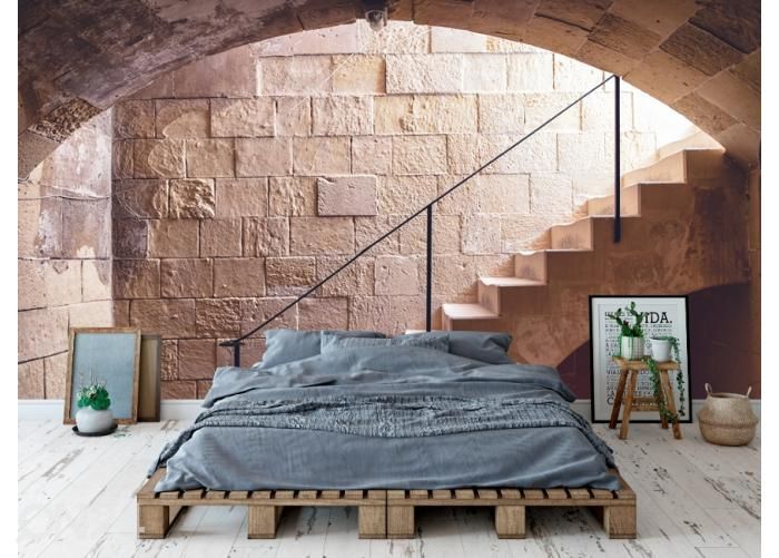 Fleece kuvatapetti Mural Old Cellar Steps 400x260 cm kuvasuurennos