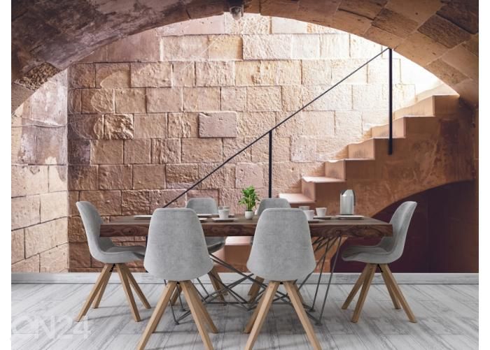 Fleece kuvatapetti Mural Old Cellar Steps 400x260 cm kuvasuurennos