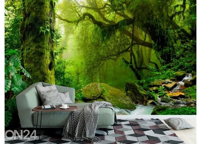 Fleece kuvatapetti Nepal Jungle 368x254 cm kuvasuurennos