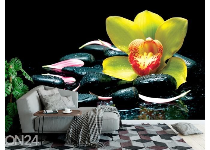 Fleece kuvatapetti Spa Zen Stones 416x290 cm kuvasuurennos