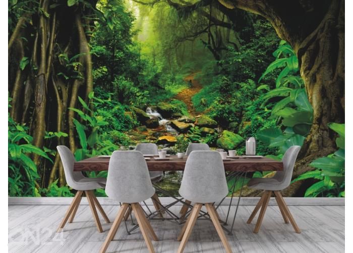 Fleece kuvatapetti Tropical Jungle 416x290 cm kuvasuurennos