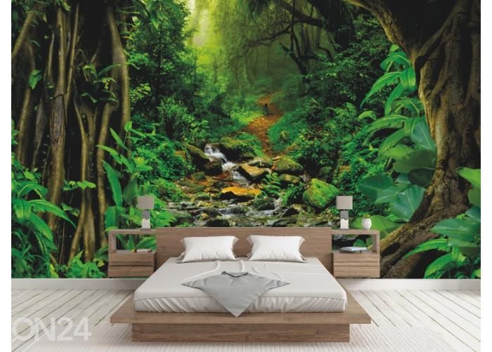 Fleece kuvatapetti Tropical Jungle 416x290 cm kuvasuurennos