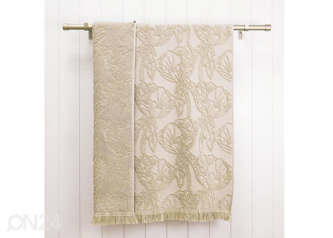 Froteepyyhe Blossom Blossom, beige 48x90 cm kuvasuurennos