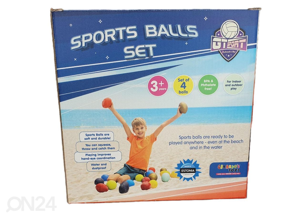 Gerardo's Toys urheilupallot 4 kpl kuvasuurennos