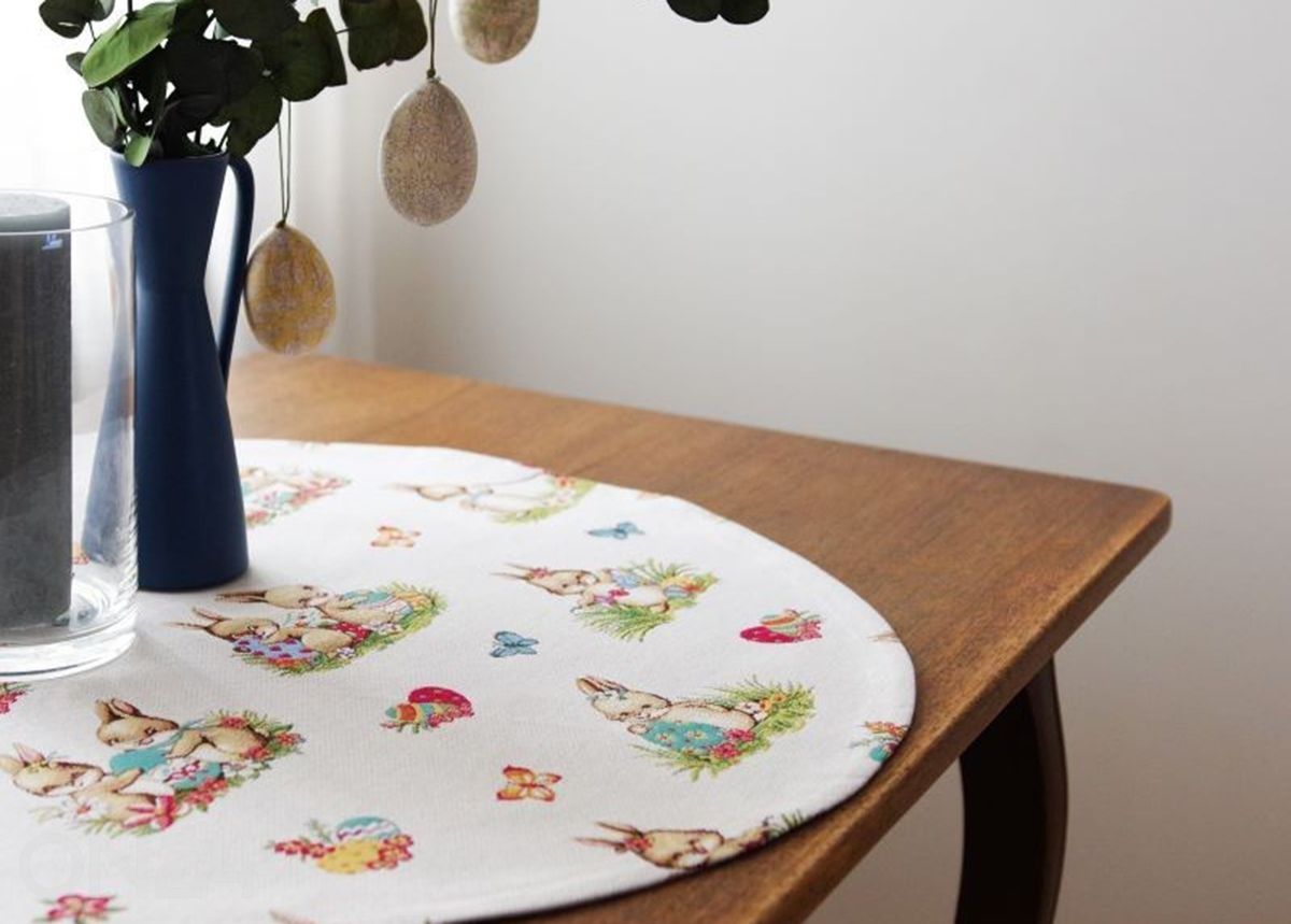 Gobeliinikangas liina Ostern Ø 65 cm kuvasuurennos