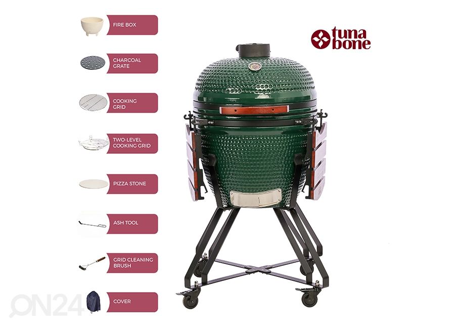 Grilli TunaBone Kamado Classic TBG26GREEN-01, 26", vihreä kuvasuurennos