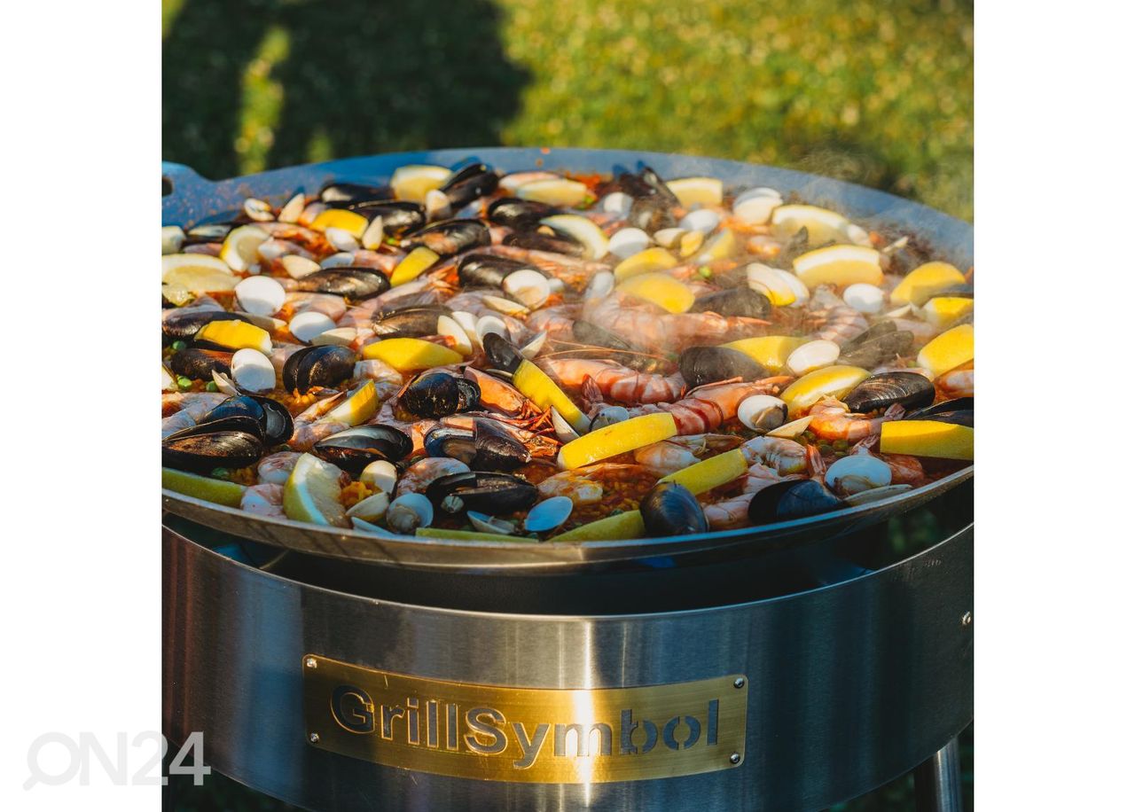 GrillSymbol grillipannu kaasupolttimella PRO-720 inox kuvasuurennos