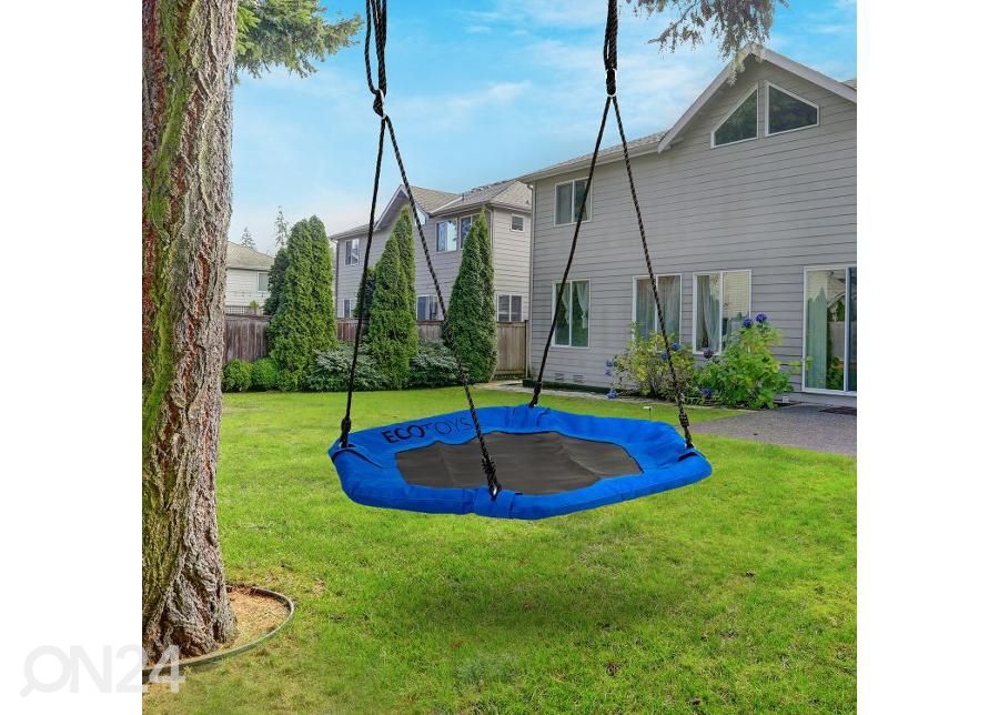 Hämähäkkikeinu neliönmuotoinen Ecotoys 95 cm sininen kuvasuurennos