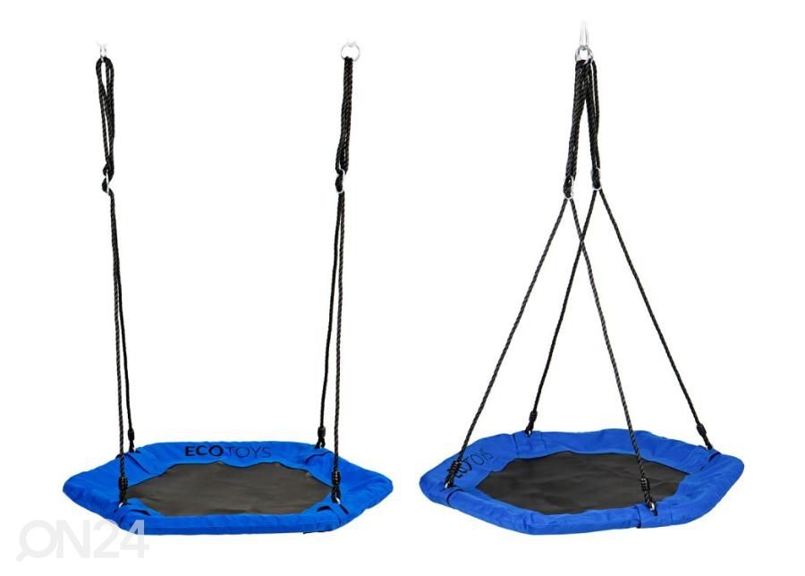 Hämähäkkikeinu neliönmuotoinen Ecotoys 95 cm sininen kuvasuurennos