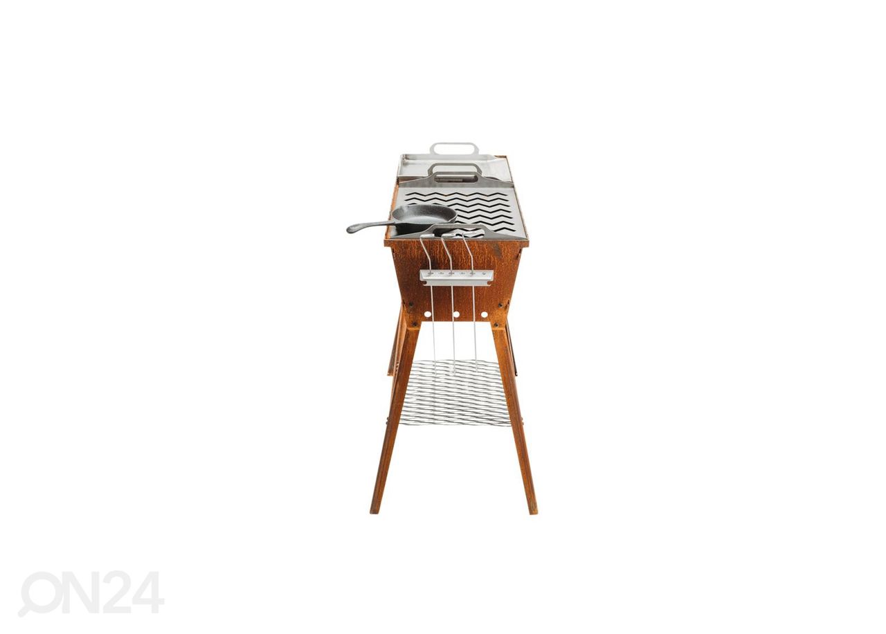 Hiiligrilli Cor-Ten terästä GrillSymbol Naked Chef kuvasuurennos
