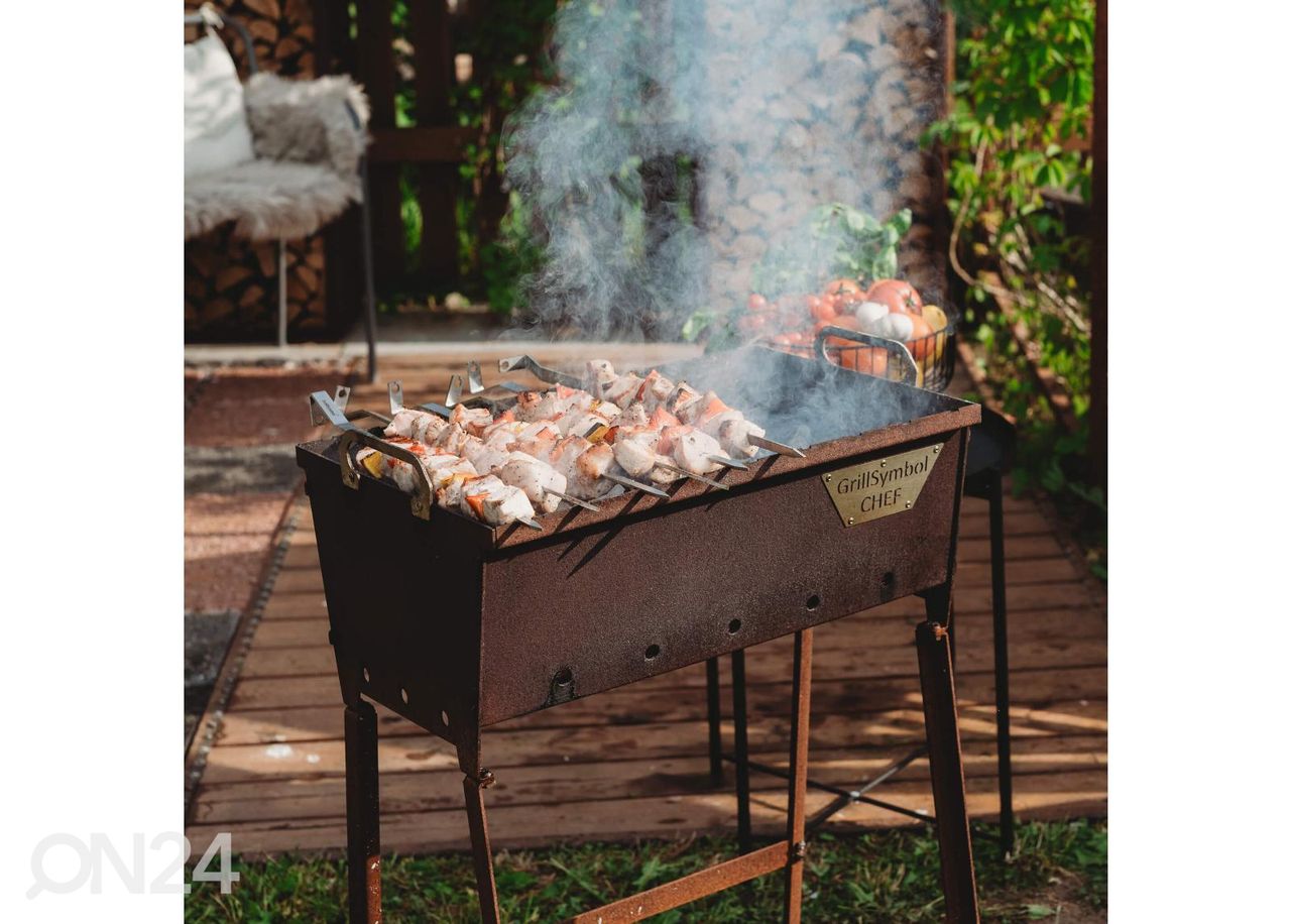 Hiiligrilli Cor-Ten terästä GrillSymbol Naked Chef XS kuvasuurennos