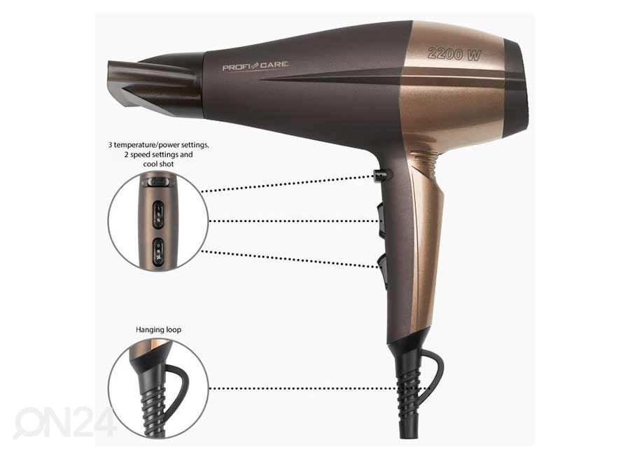 Hiustenkuivain ProfiCare PCHT3010BR kuvasuurennos