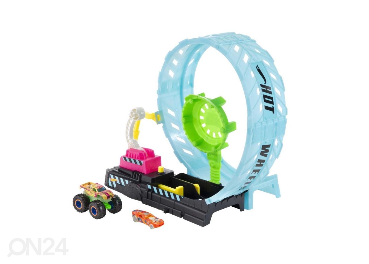 Hot Wheels® Monster Trucks® pimeässä hehkuva kuoleman solmun rata kuvasuurennos
