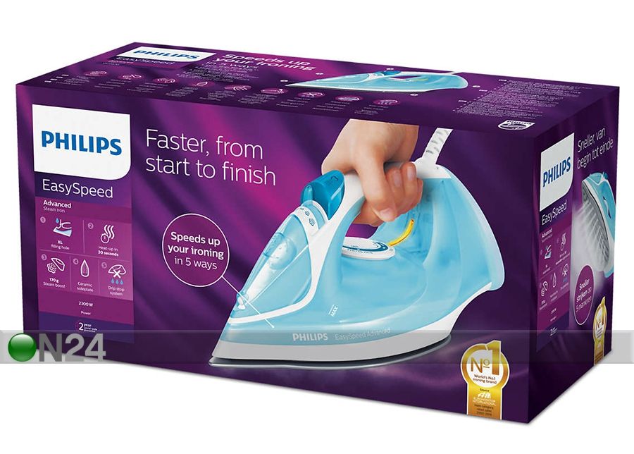 Höyrysilitysrauta Philips EasySpeed Advanced kuvasuurennos