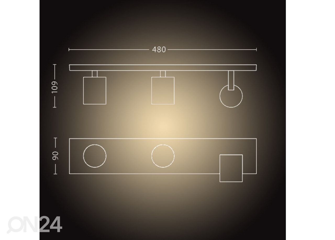 Hue Runner kohdevalaisin 3x5,5 W valkoinen kuvasuurennos
