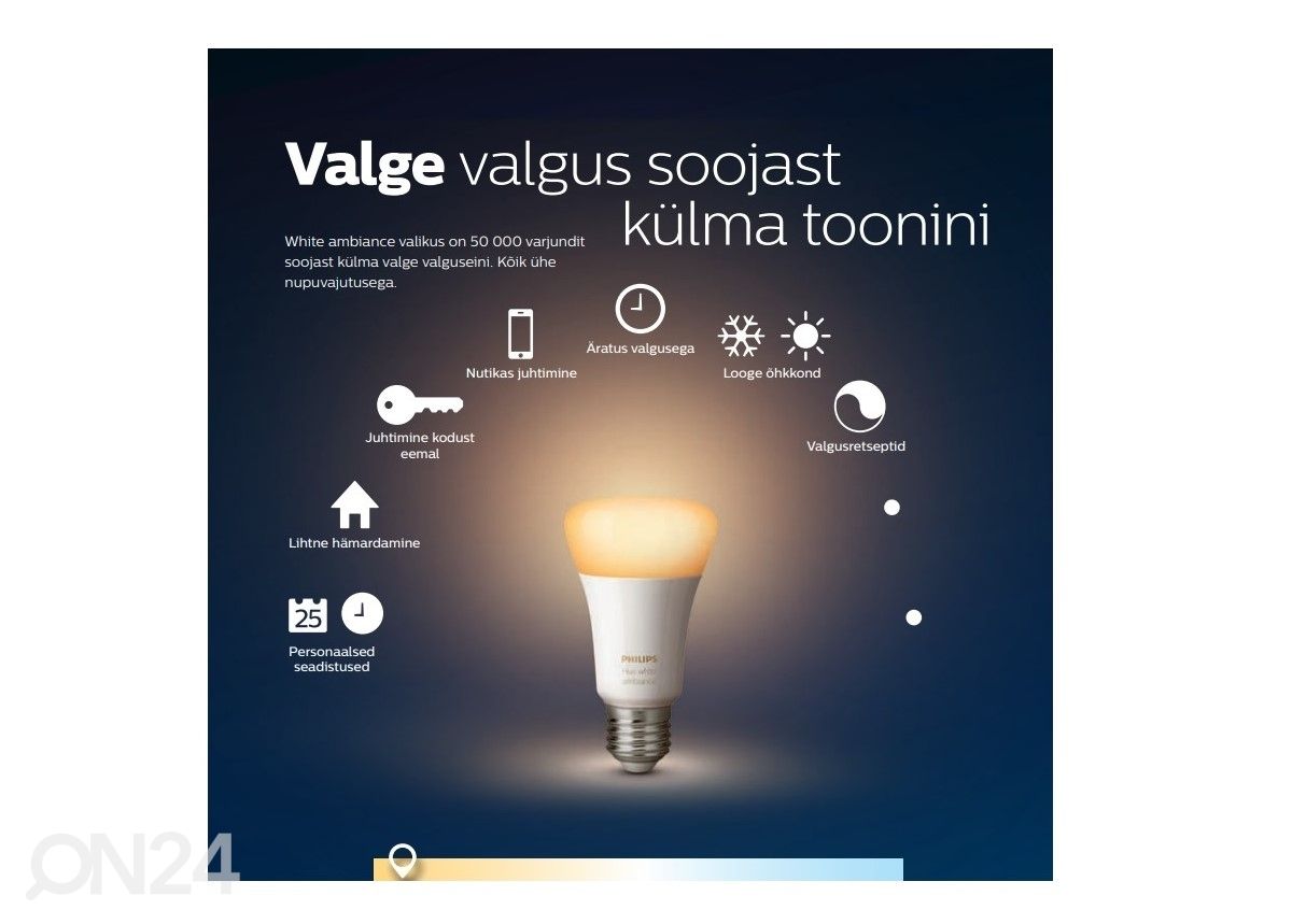 Hue White ambiance aloituspakkaus 2xE27 kuvasuurennos