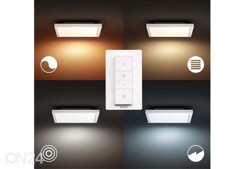 Hue White Ambiance Aurelle -kattopaneeli 28 W kaukosäätimellä kuvasuurennos