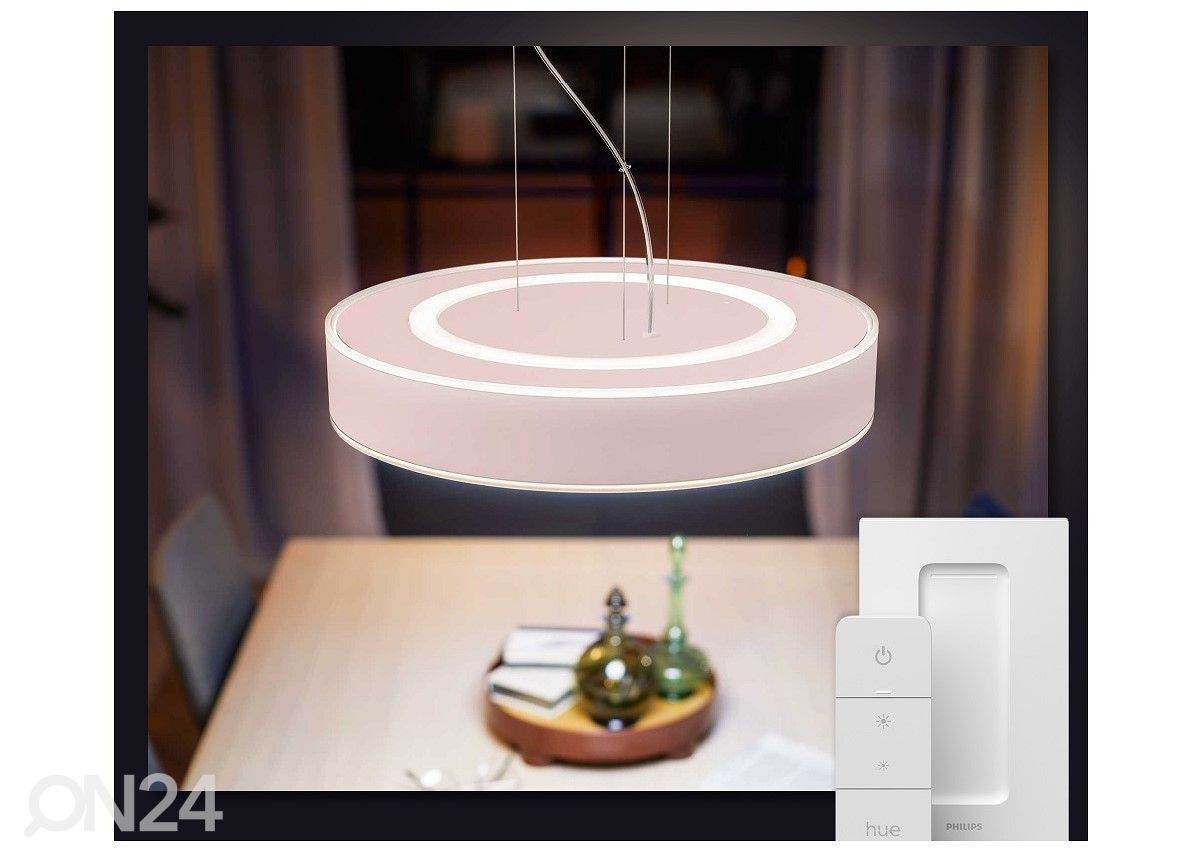 Hue White ambiance Enrave älykäs riippuvalaisin valkoisella kaukosäätimellä kuvasuurennos