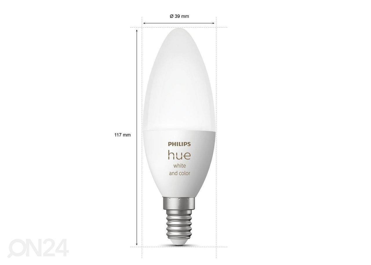 Hue White and Color ambiance sähkölamppu E14 5,3 W B39 kuvasuurennos