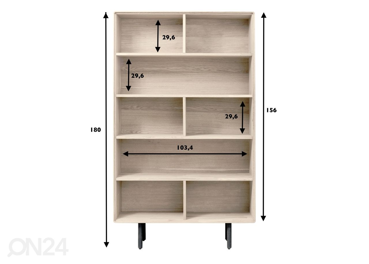 Hyllykkö Tokyo 107 cm, valkoinen öljy kuvasuurennos