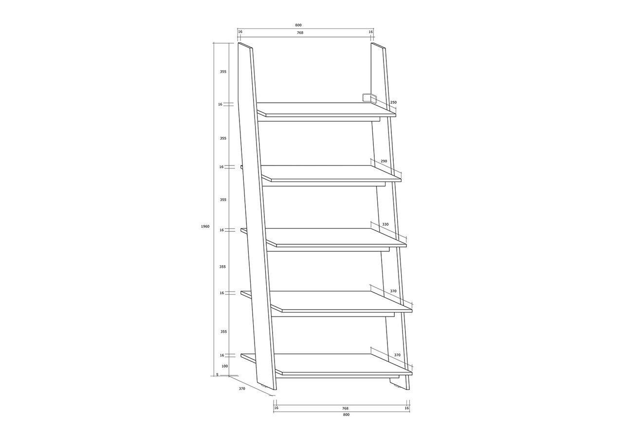 Hyllystö 80 cm kuvasuurennos
