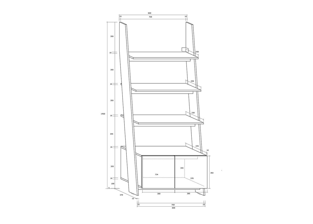 Hyllystö 80 cm kuvasuurennos