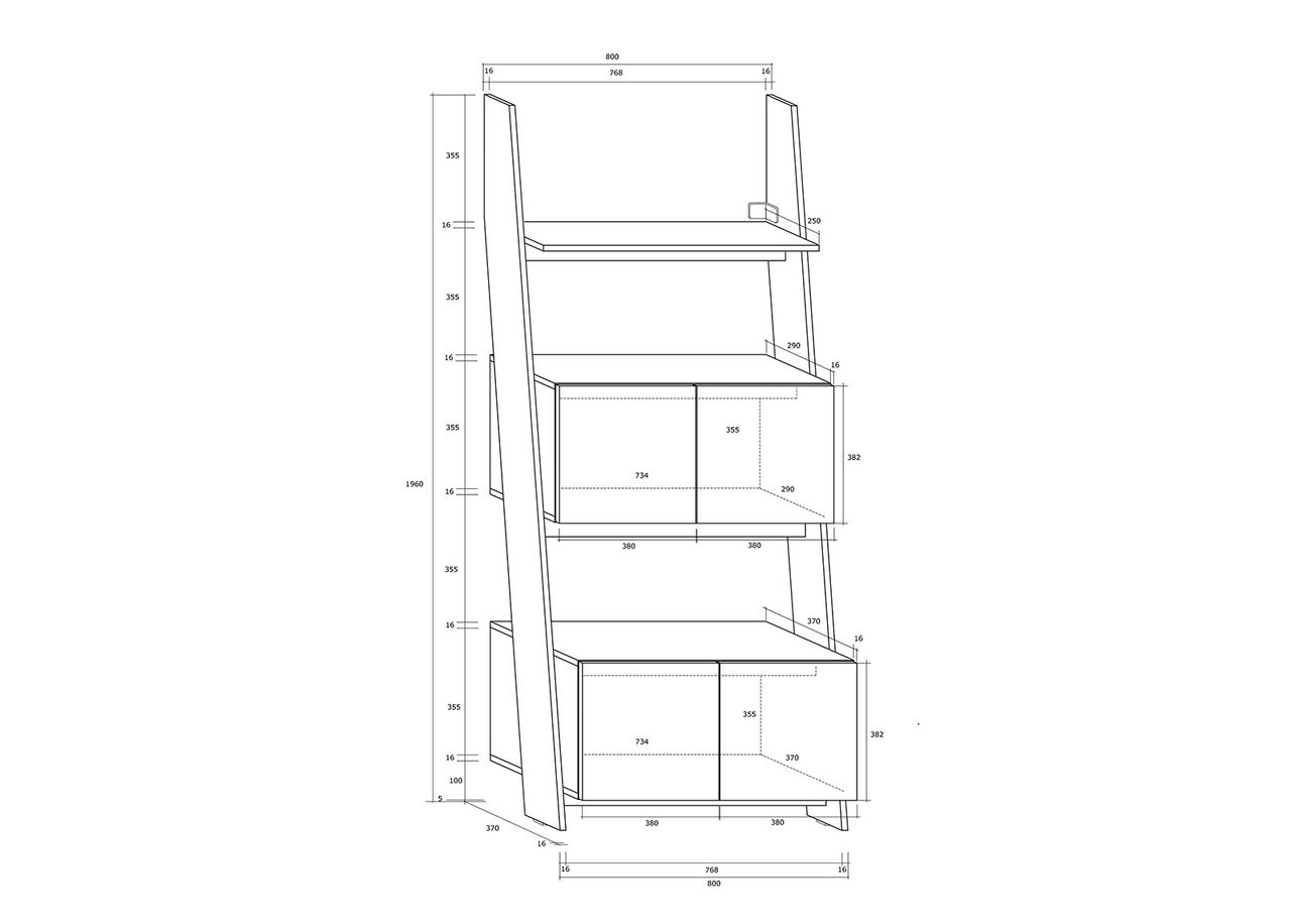 Hyllystö 80 cm kuvasuurennos