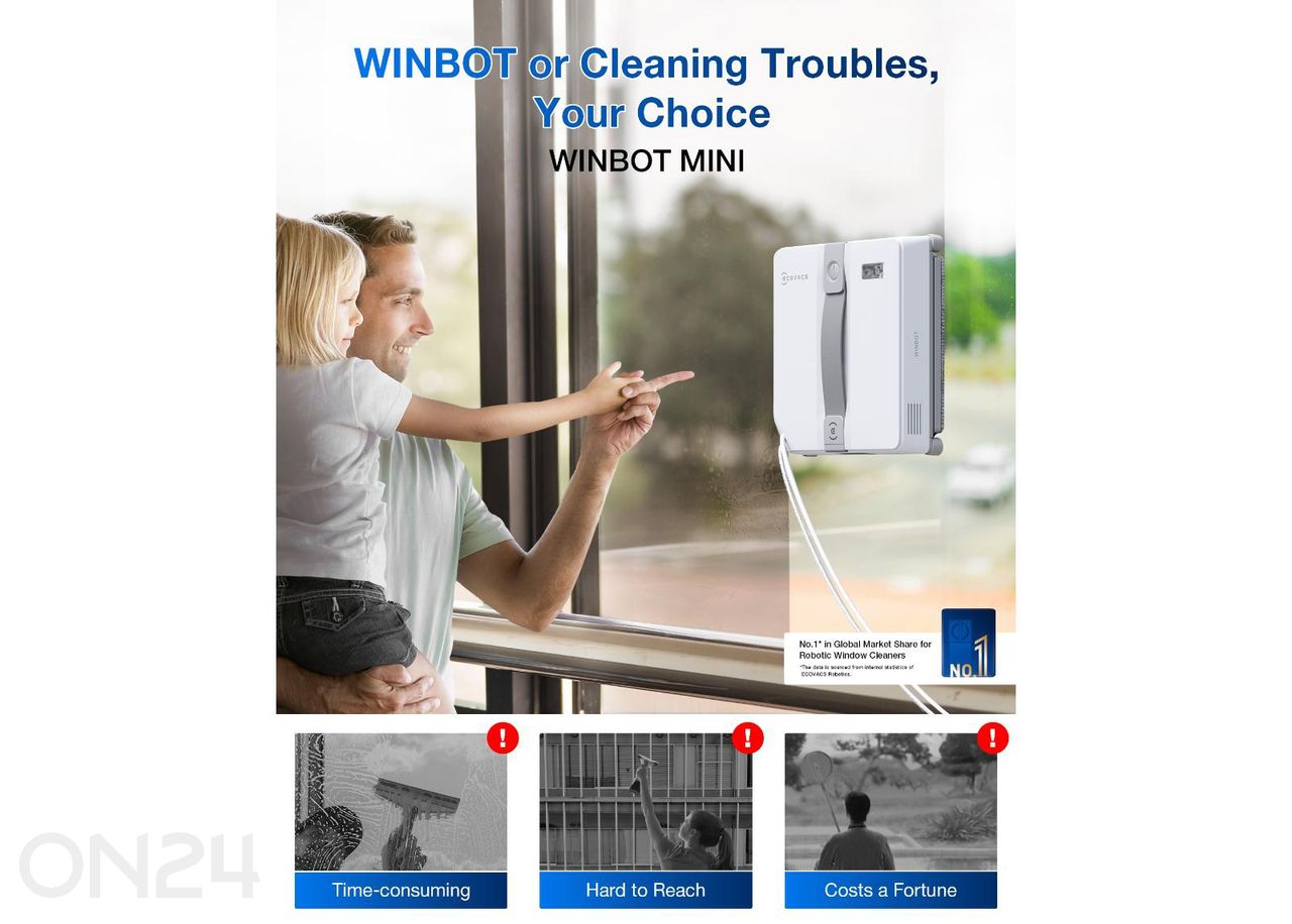 Ikkunanpesurobotti Ecovacs Winbot Mini kuvasuurennos