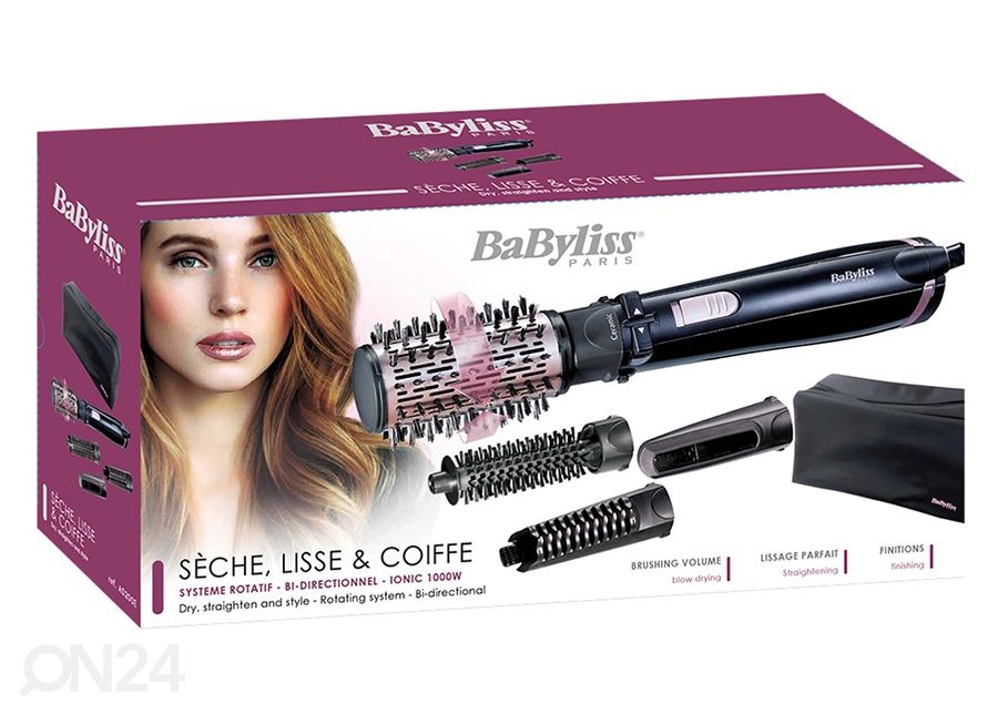 Ilmakiharrin BABYLISS, pyörivä harja kuvasuurennos