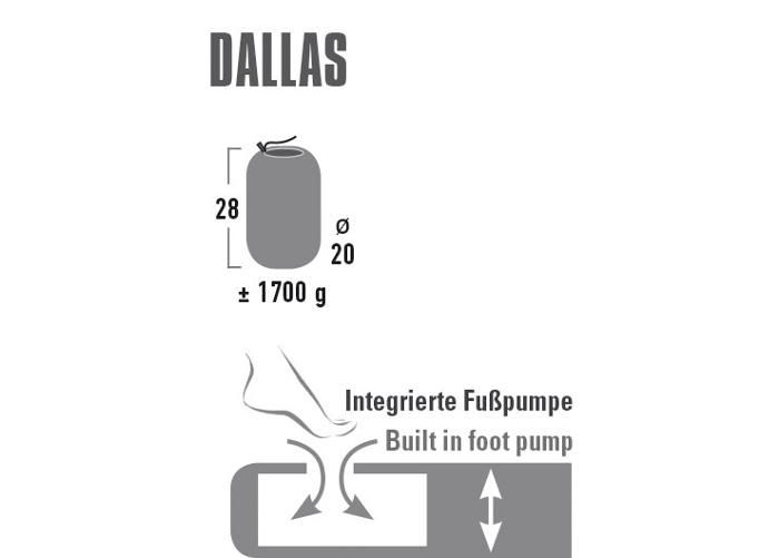Ilmapatja Dallas 197x70x10 cm punainen High Peak kuvasuurennos