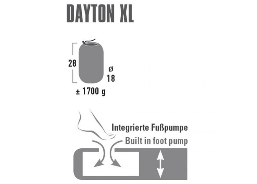 Ilmapatja integroidulla pumpulla High Peak Dayton XL 197x70x10 cm kuvasuurennos
