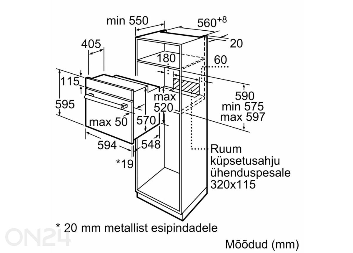 Integroitava uuni Bosch HBF010BV1S, valkoinen kuvasuurennos