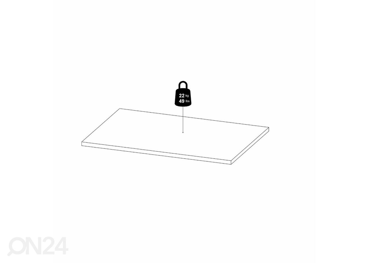 Irtohyllyt vaatekaappiin Firenze 72,7 cm kuvasuurennos