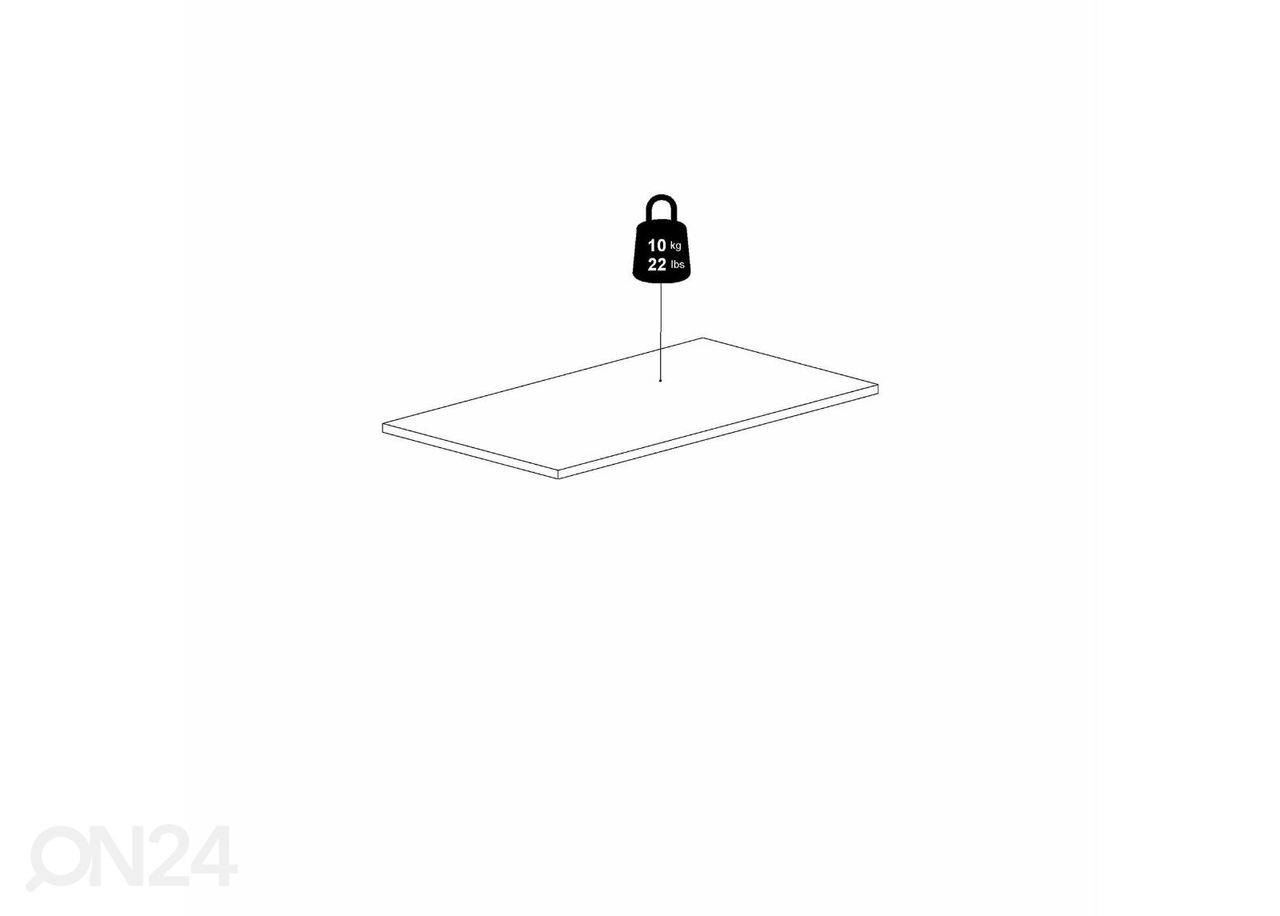 Irtohyllyt vaatekaappiin Firenze 89 cm kuvasuurennos