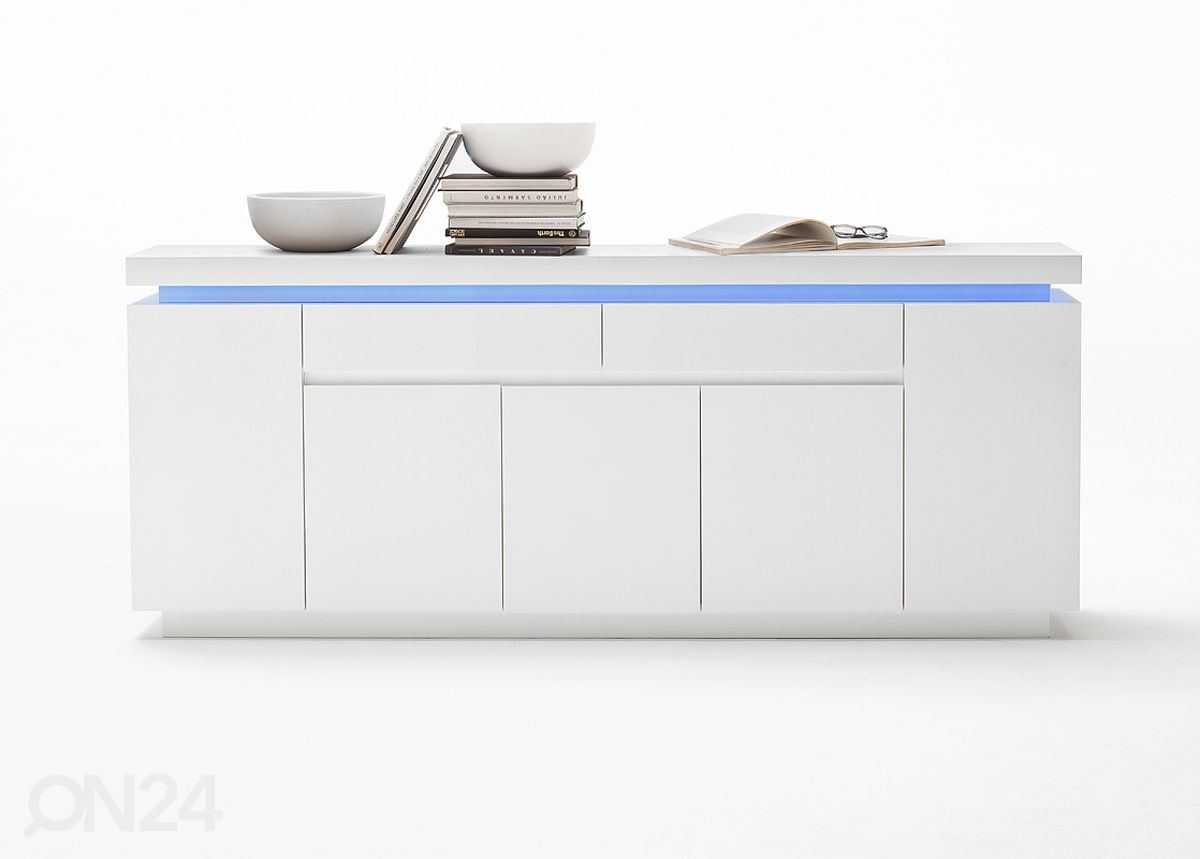 Iso valkoinen lipasto Ocean LED-valaistuksella kuvasuurennos