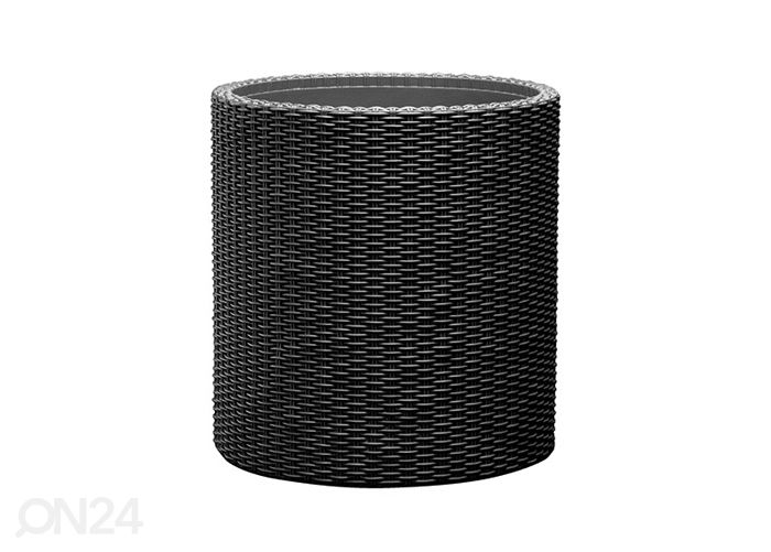 Istutusruukku KETER CYLINDER PLANTER SMALL, anthracite Ø28 x h28 cm kuvasuurennos