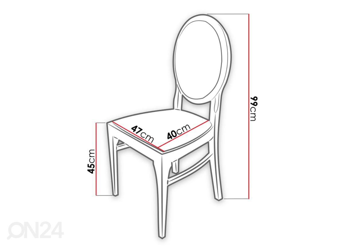 Jatkettava ruokapöytä 110x110-210 cm+ 4 tuolia kuvasuurennos
