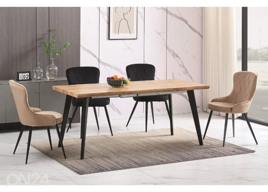 Jatkettava ruokapöytä 120-180x80 cm kuvasuurennos