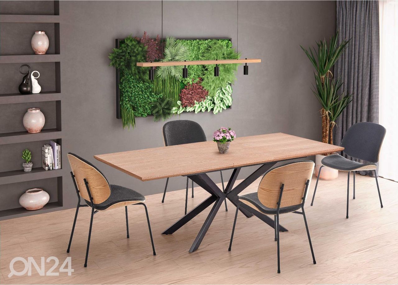 Jatkettava ruokapöytä 160/200x90 cm kuvasuurennos
