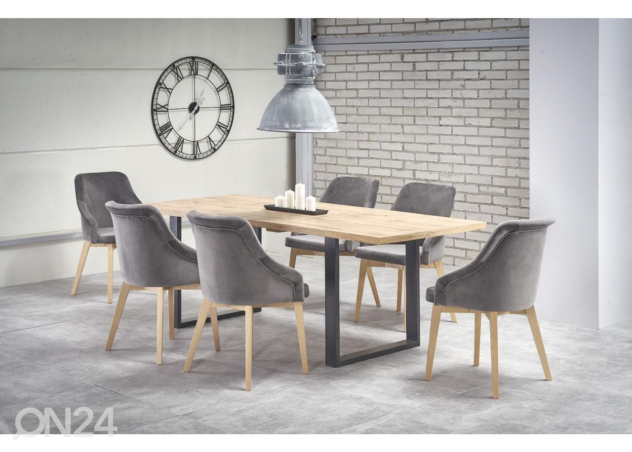 Jatkettava ruokapöytä 160/210x90 cm kuvasuurennos